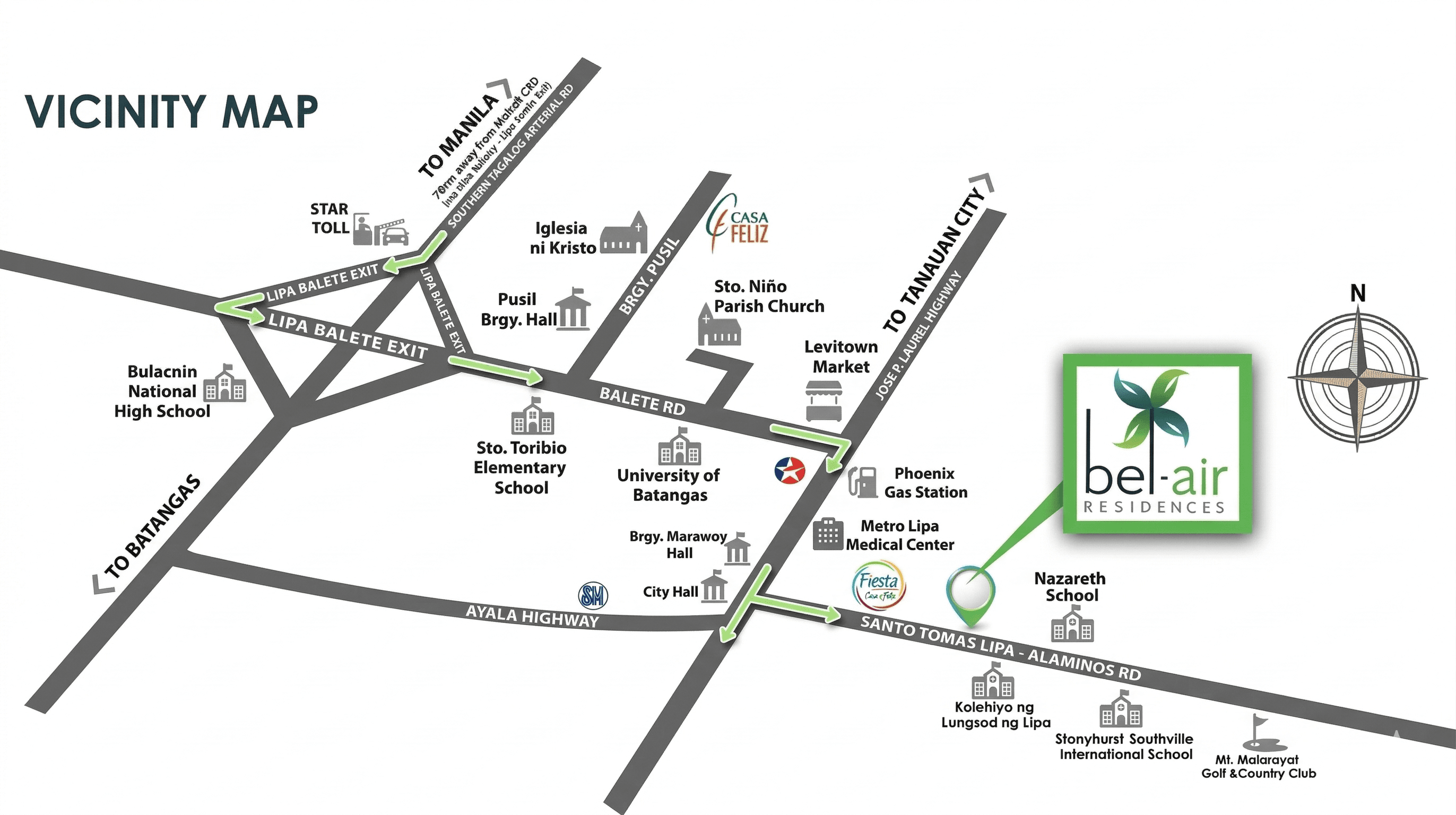 Bel-Air Residences site map